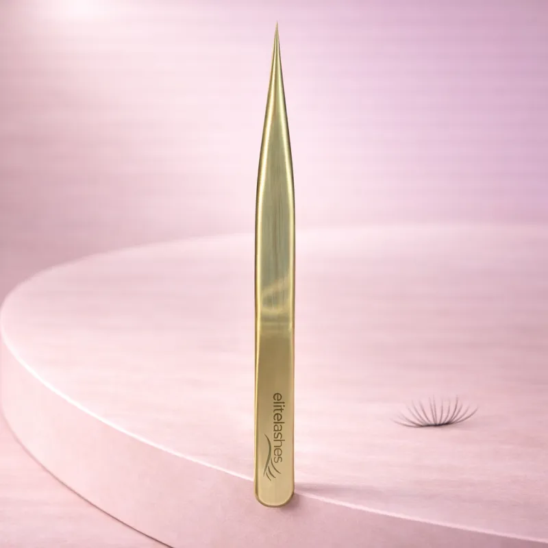 Pinza Recta Profesional para Extensión de Pestañas